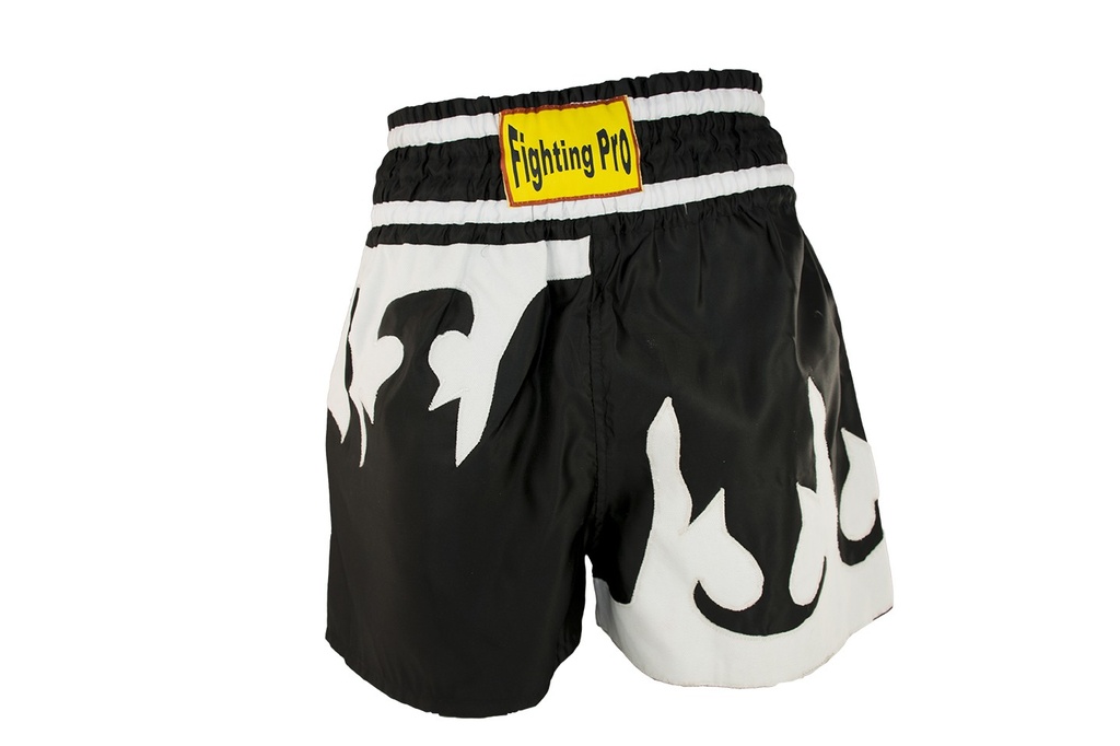 Short de boxe thaï Noir et Blanc