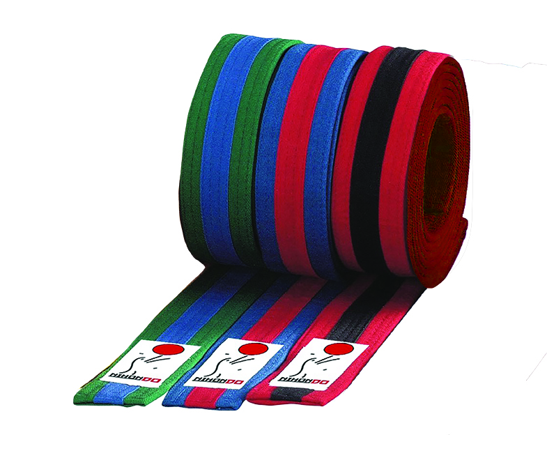 Ceintures bicolores à liseré centré