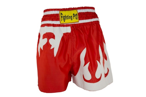 [SH1700G] Short de Boxe Thai Rouge|Blanc - SH1700G